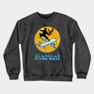 Flying Ninja - Funny Ninja Crewneck Sweatshirt